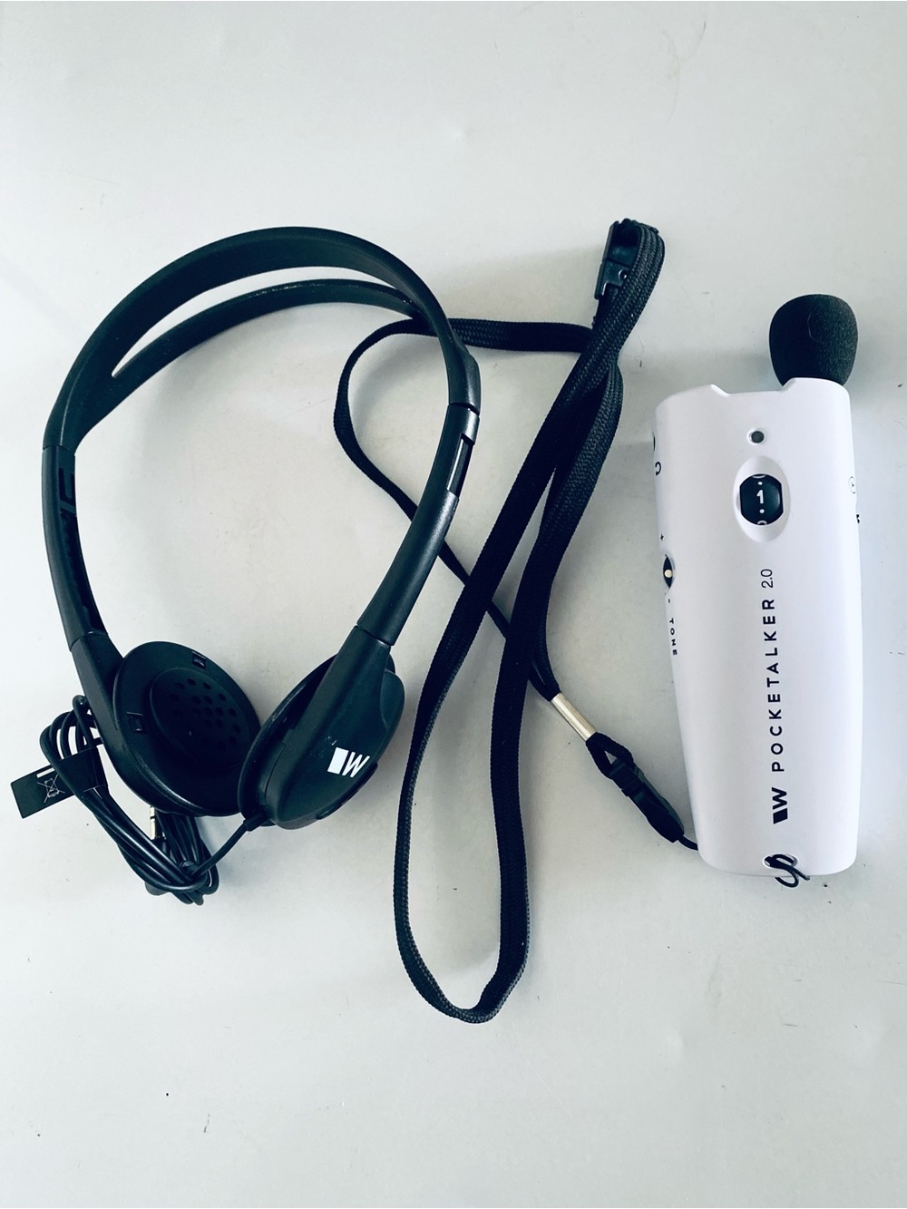 Pocketalker 2.0 Personal Amplifier with Headphones - White and Black Conditions